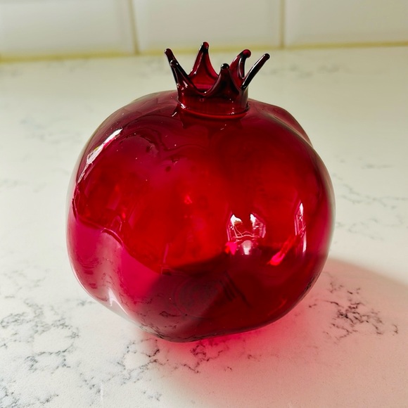 Anthropologie Pomegranate Harvest Glass Bud Vase - Picture 8 of 15